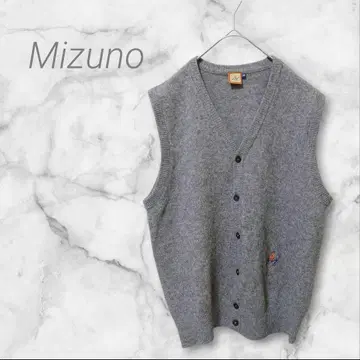 미즈노 Axy 니트 베스트 LA 버튼 그레이 계열 V넥