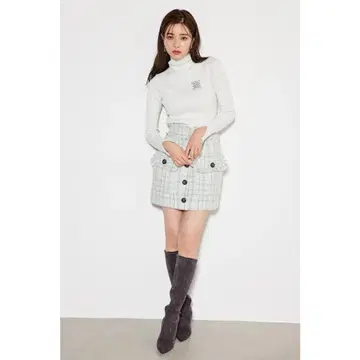 rienda 리엔다 트위드 울 MIX 미니 스커트 셋업