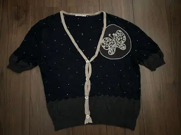 mina perhonen forest wing 반팔 가디건