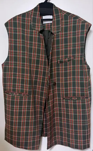 아메리빈티지 베스트 타탄 체크 새상품급