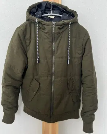 ROXY M 후드 부착 다운 자켓 올리브