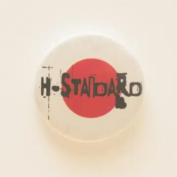 90's 당시물 하이스타 HI-STANDARD 로고&일장기 캔뱃지