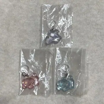 달리는 강아지 흔들흔들 마커 가챠 클리어 블루 핑크