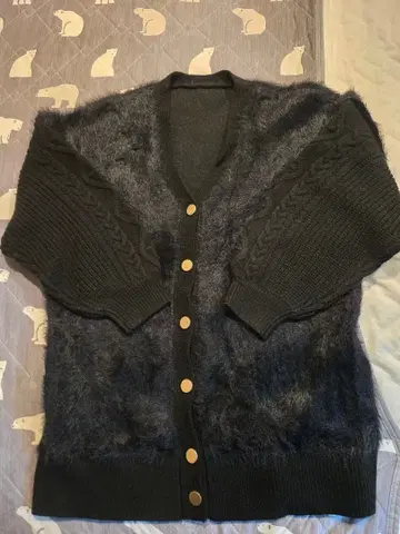 그레이스 콘티넨탈 콤비 소재 가디건