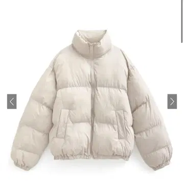 [택 포함 새상품] 스탠드 카라 숏 기장 다운 재킷 dk1342 아이보리