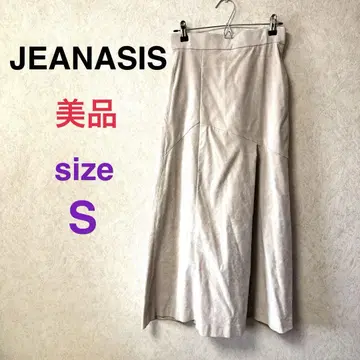 [새상품급] JEANASIS 스웨이드 롱 스커트 S 아이보리 A라인