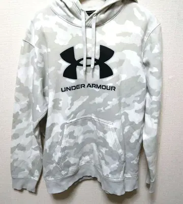 언더아머 화이트 카모 패턴 후드 후드티 XL 사이즈 언더아머