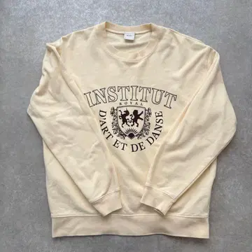 Spick & Span 오버 사이즈 칼리지 로고 맨투맨 루즈핏 화이트