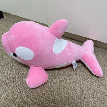 스마 시월드 봉제 인형 범고래 핑크
