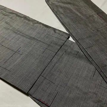순수 실크 오시마 명주 기모노 이중 기모노 그레이 작은 체구용