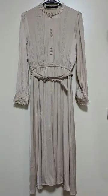 베이지 롱 드레스 an another angelus