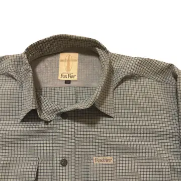 구제 의류 Fox Fire 체크 무늬 긴팔 셔츠