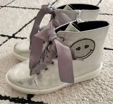 Noubel Voug Relax 실버 하이컷 스니커즈 23cm