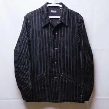 Sugar Cane 다크 네이비 스트라이프 커버올 사이즈 38