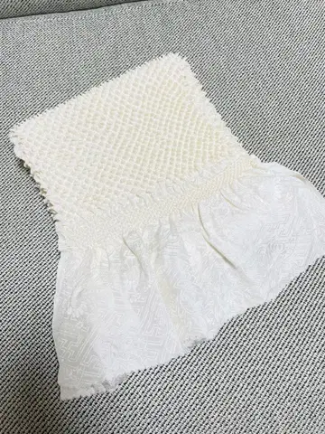 성인식 후리소데 총 조임 오비 장식 천 화이트 화이트