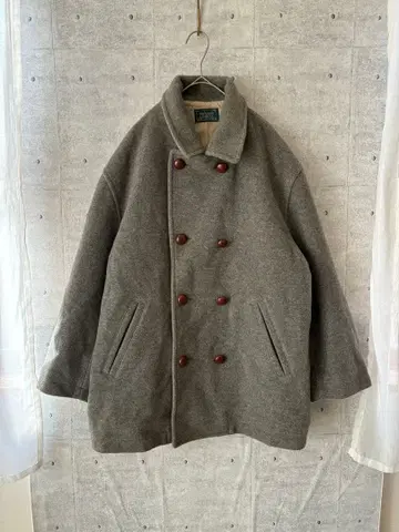 뉴요커 피 코트 울 코트 더블 버튼 포멀 일본제