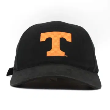 테네시 대학 칼리지 볼런티어스 자수 캡 T 로고 블랙