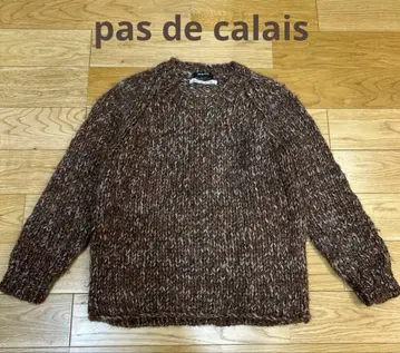 pas de calais 파드칼레 니트 알파카 혼방 브라운 M 사이즈