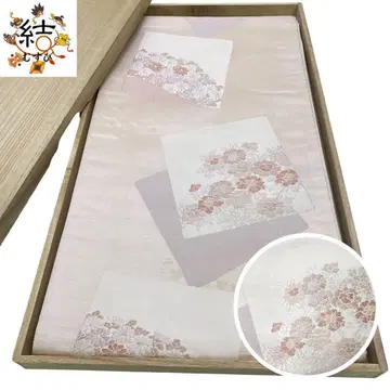 MO-3367 후쿠로 오비 색지에 꽃 무늬 옅은 벚꽃색