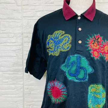 점보333 피케 셔츠 반팔 XL 자수 디자인 레트로 [ 2769-69 ]