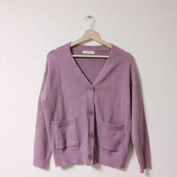 새상품급 사이런트워스 연보라 V넥 가디건 [ free ]