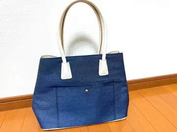 네이비 데님풍 토트백