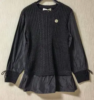 새상품 슈퍼뷰티 42 블랙 절개 긴팔 튜닉