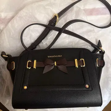 사만사 베가 리본 모티브 숄더백 블랙