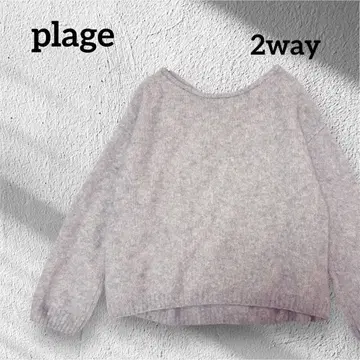 새상품급 plage 플라주 퍼 FUR 전후 2way 니트 풀오버