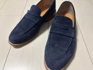 새상품급 나노 유니버스 스웨이드 로퍼 드레스 슈즈 27cm 네이비