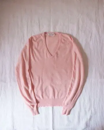 90s 스코틀랜드제 캐시미어 스웨터 니트 핑크