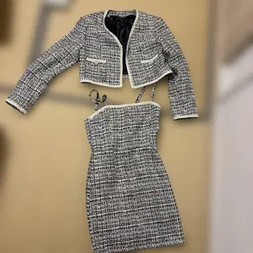 Rady 트위드 셋업 블랙 화이트