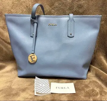 미사용 새상품 FURLA 블루 로고 토트백