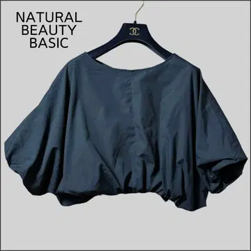[ NATURAL BEAUTY BASIC ] 벌룬 형태 블라우스 블랙