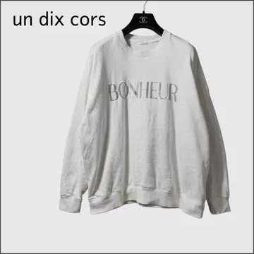 [ un dix cors 앤디 콜 ] 실버 라멜로 로고 맨투맨 트레이닝복