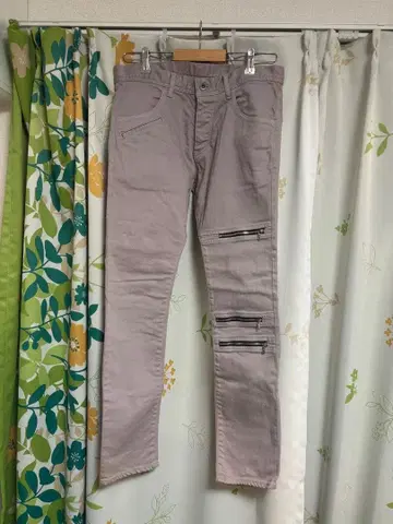 샤리프 코튼 트윌 지퍼 스키니 팬츠