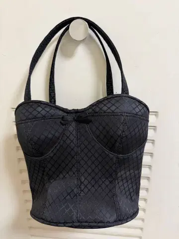 코르셋 스타일 블랙 핸드백