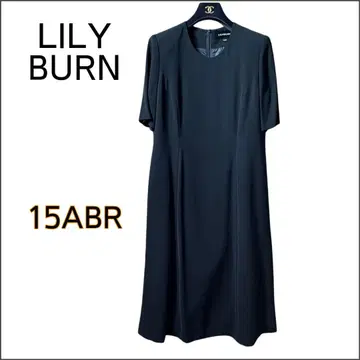 [ LILY BURN ] 블랙 포멀 반팔 롱 원피스 15ABR