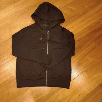 icb 새상품급 블랙 후드 부착 집업 후드티 S