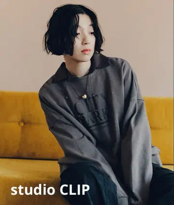 studio CLIP 로고 맨투맨 풀오버 긴팔