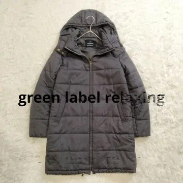 [ 새상품급 ] 그린 라벨 릴랙싱 후드 부착 롱 코트 그레이 38