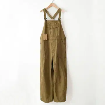 새상품 RNA-N 프렌치 워크 오버롤 테이퍼드 루즈핏 카키