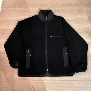 컨디션 최상 짐플렉스 보아 플리스 자켓 L 블랙 보아 블루종