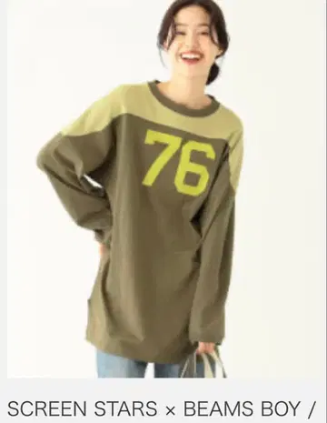 SCREEN STARS x BEAMS BOY 발주 클레이지 풋볼 T
