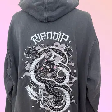 RIPNDIP 드래곤 자수 후드티 M 사이즈