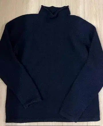 GAP 터틀넥 스웨터 XL 사이즈 100% 울 네이비