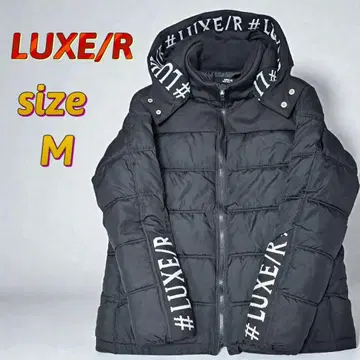 LUXE/R 러그 패딩 자켓 후드티 후드 로고 방한