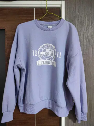 FILA 스트레치 속기모 맨투맨 크루 라벤더색