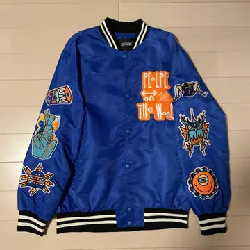 LUYBAIDUN 바시티 자켓 자켓 파랑