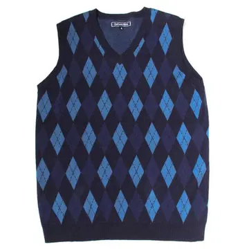 CAPTAINS HELM 아가일 코튼 니트 베스트